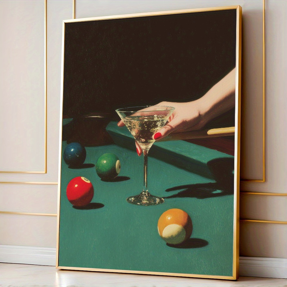 Office Furniture Design - 1 poster vintage da biliardo, stampa