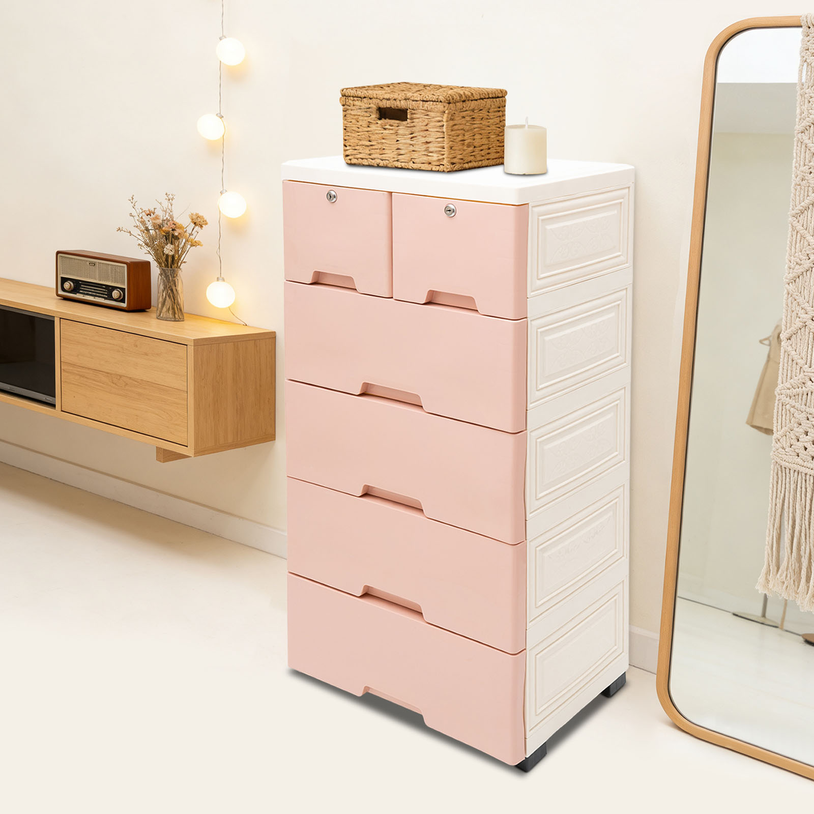 Office Storage Cabinet - Scatola portaoggetti rettangolare con cassetti in