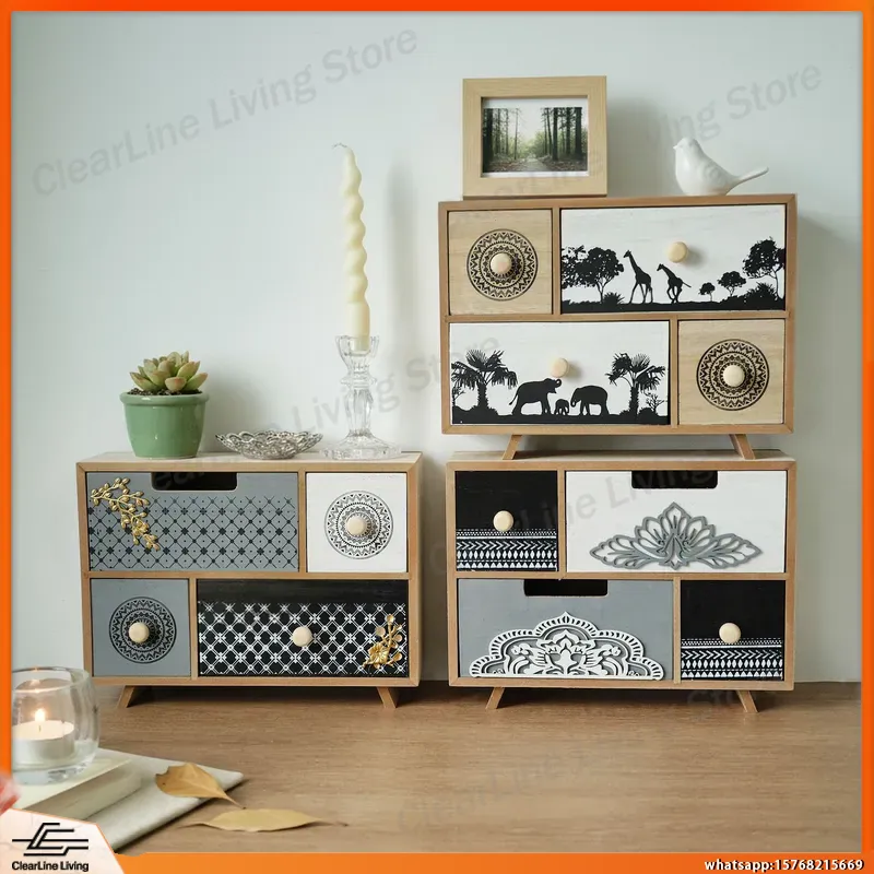 Office Storage Cabinet - Cassettiera da Scrivania in Legno con