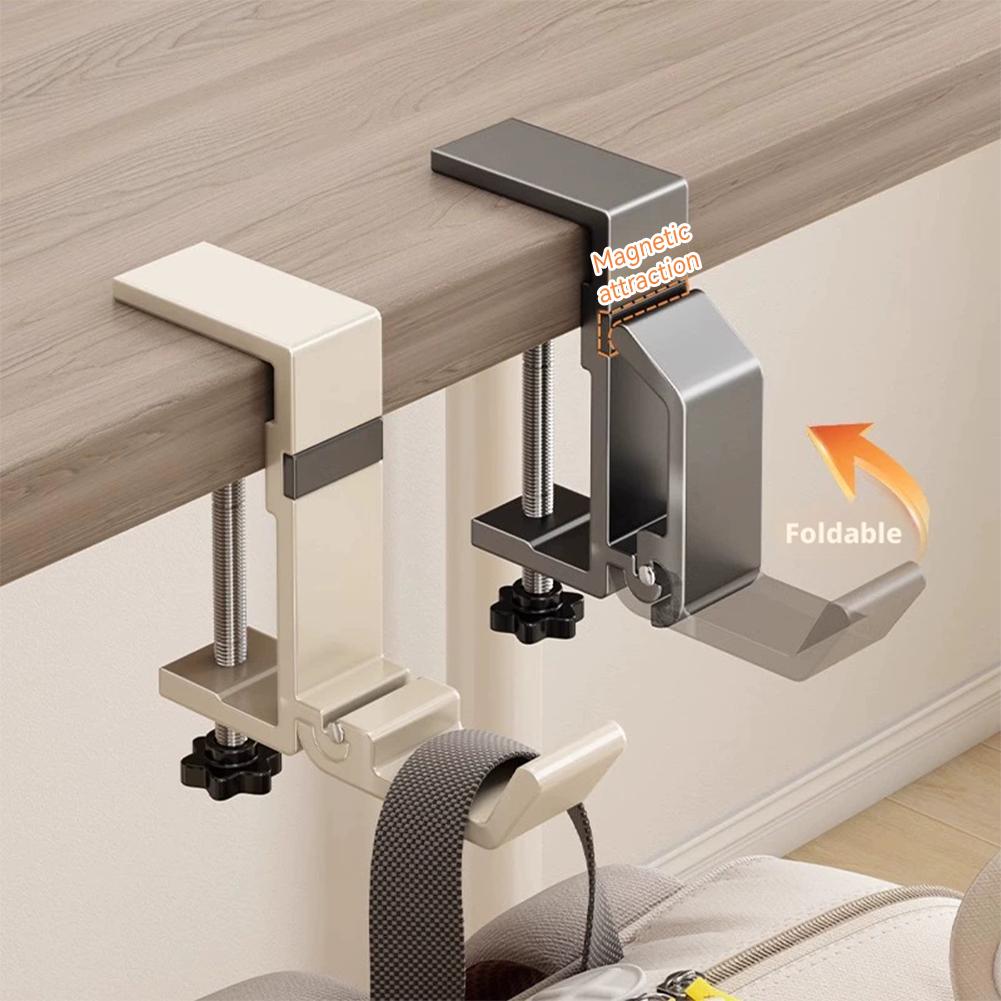 Office Furniture Design - Gancio Pieghevole da Scrivania Senza Foratura,
