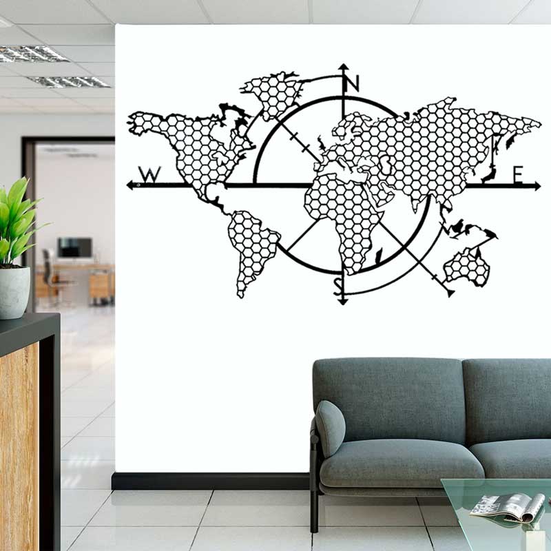 Office Furniture World - Mappa del mondo geometrica a nido