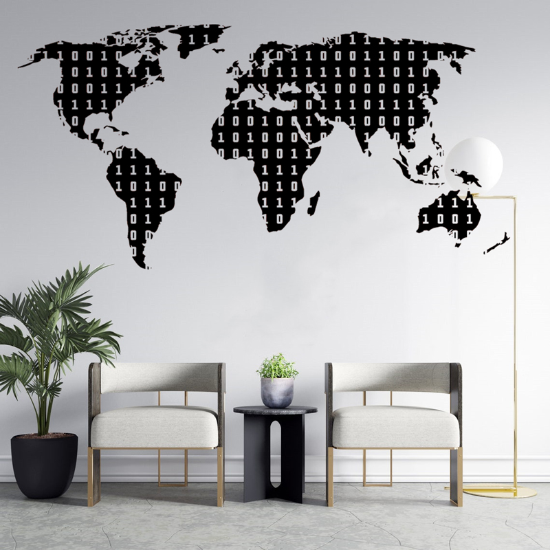 Office Furniture World - Codice binario Tecnologia Decalcomania Mappa del