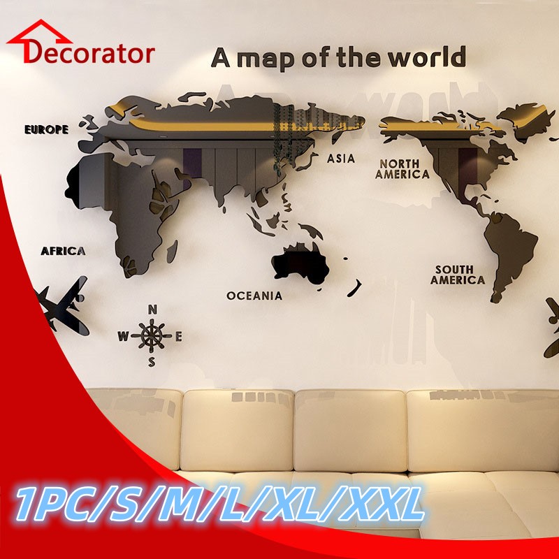 Office Furniture World - Mappa del mondo nordica Adesivo da