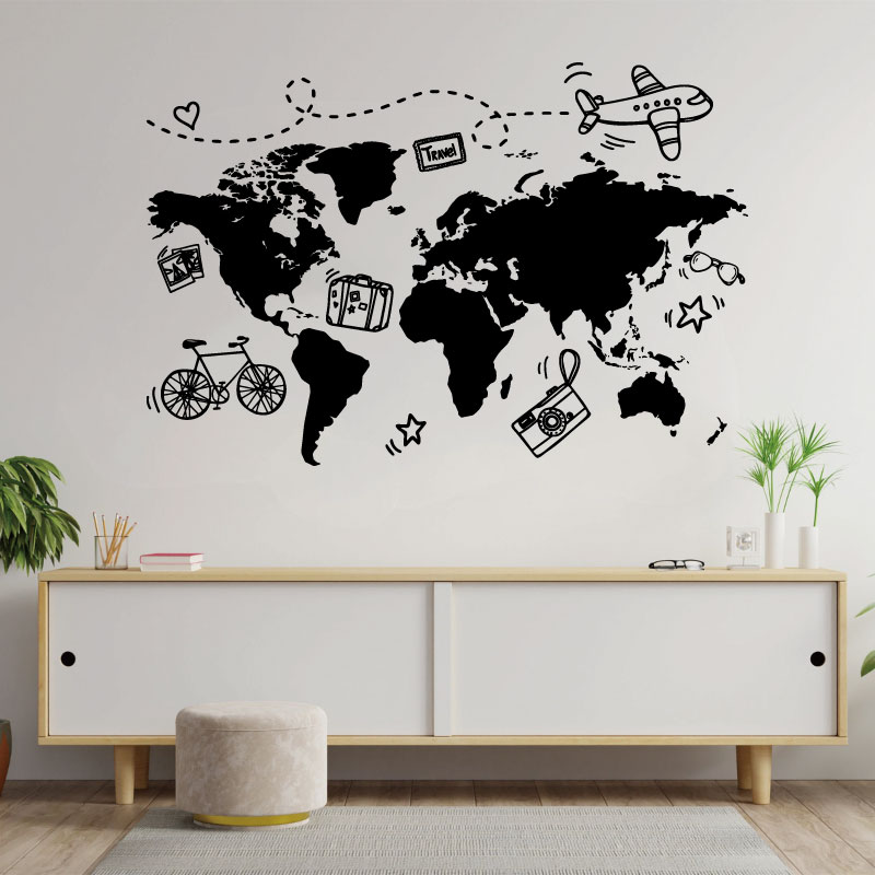 Go Travel World Map Wall Stick - Office Furniture World recensione e prezzo