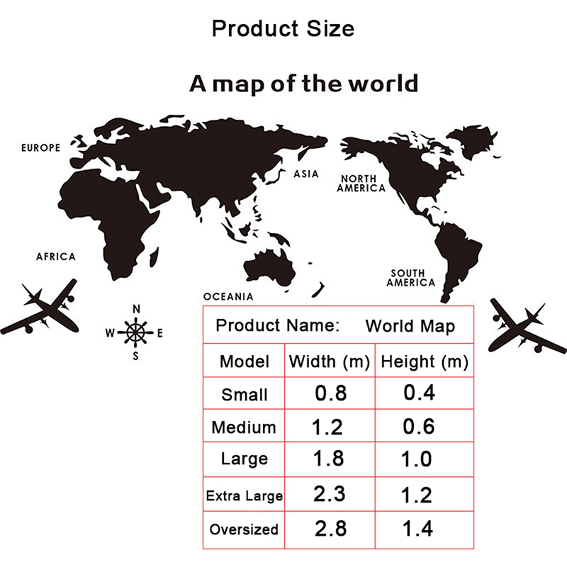 Adesivi murali mappa del mondo - Office Furniture World recensione e prezzo