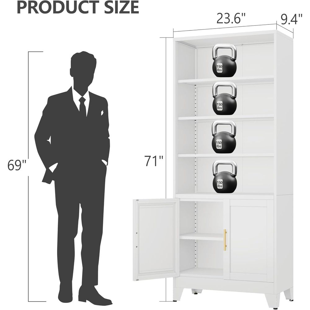 Libreria Alta in Metallo Bianc - Office Storage Cabinet recensione e prezzo