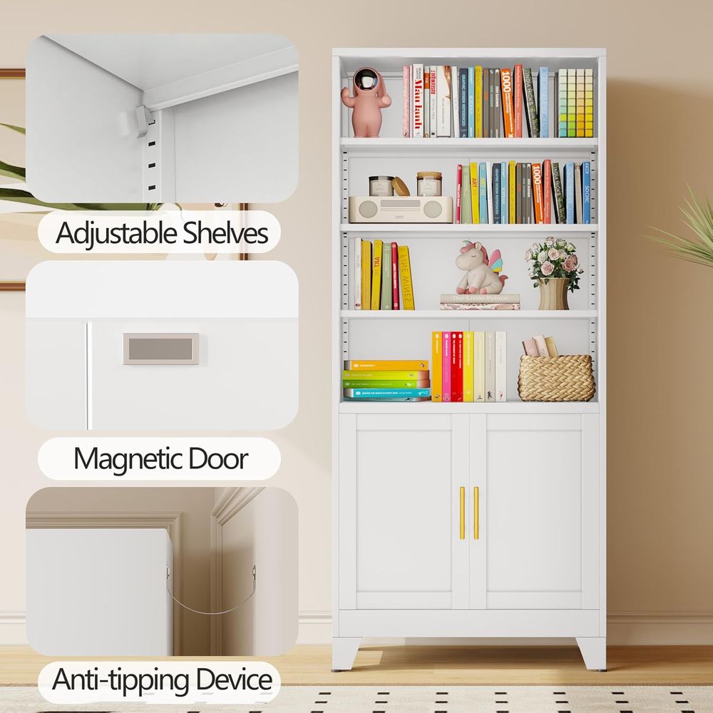 Libreria Alta in Metallo Bianc - Office Storage Cabinet recensione e prezzo