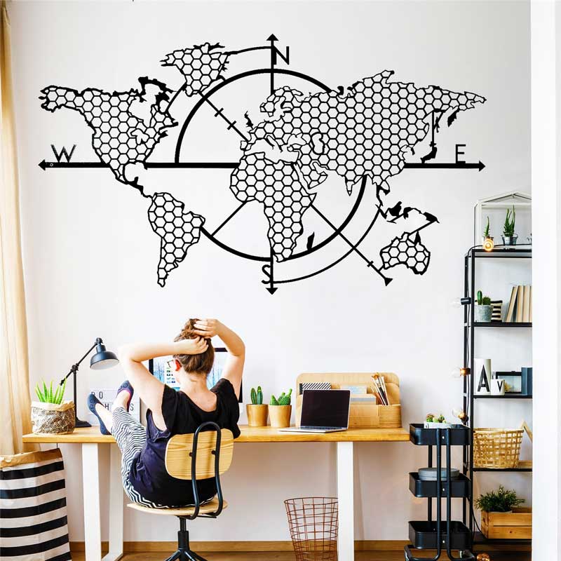 Mappa del mondo geometrica a n - Office Furniture World recensione e prezzo